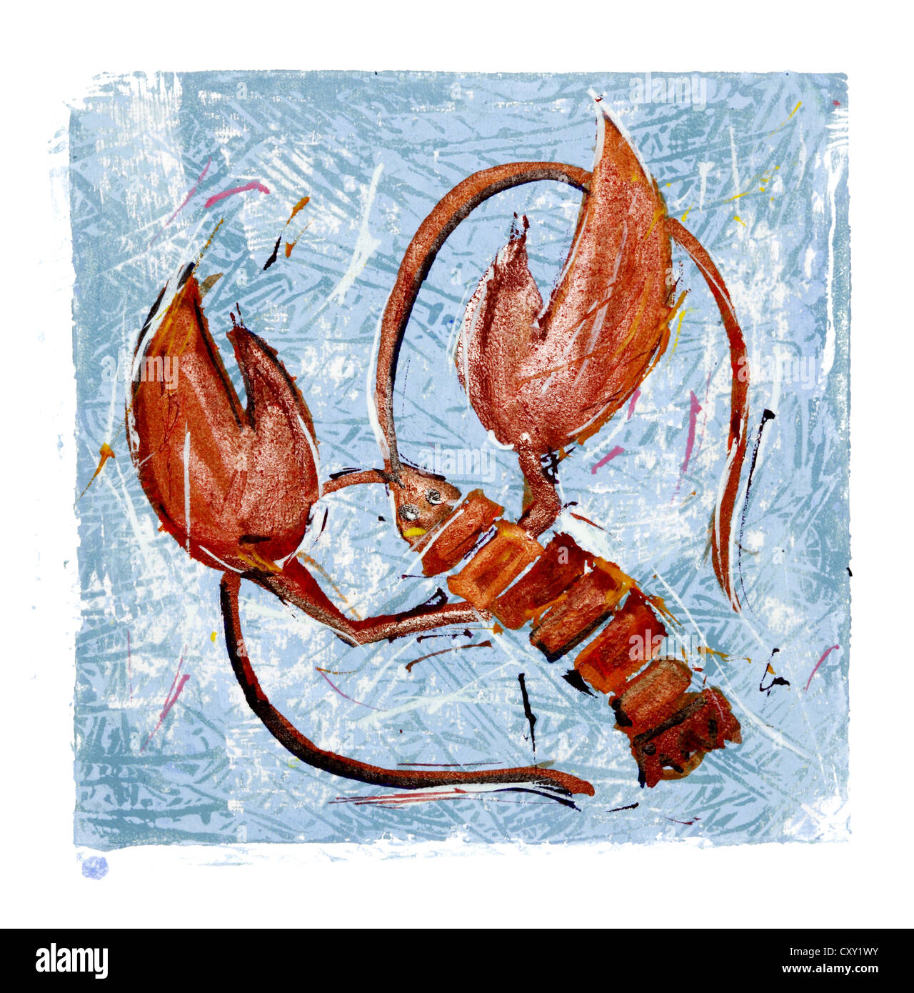 Le cancer, signe astrologique, horoscope, illustration Banque D'Images