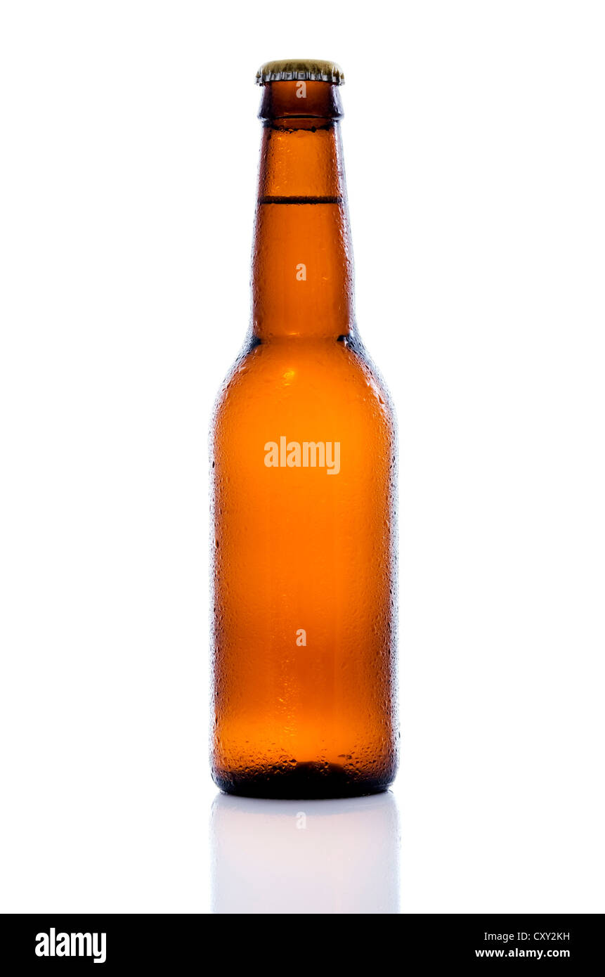 Bouteille de bière brune Banque D'Images