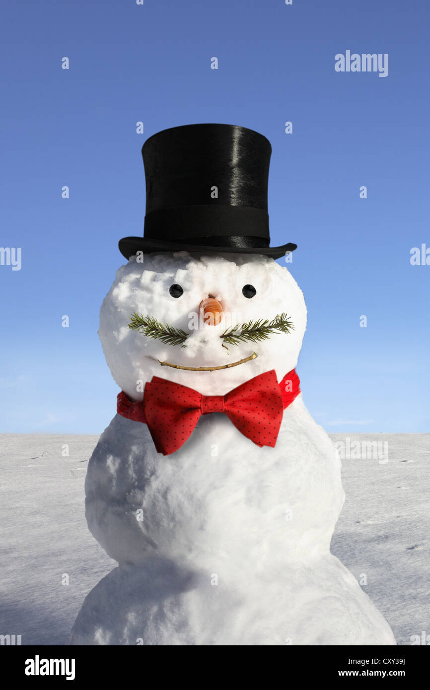 Bonhomme avec un grand chapeau, une cravate d'arc et une moustache Photo  Stock - Alamy