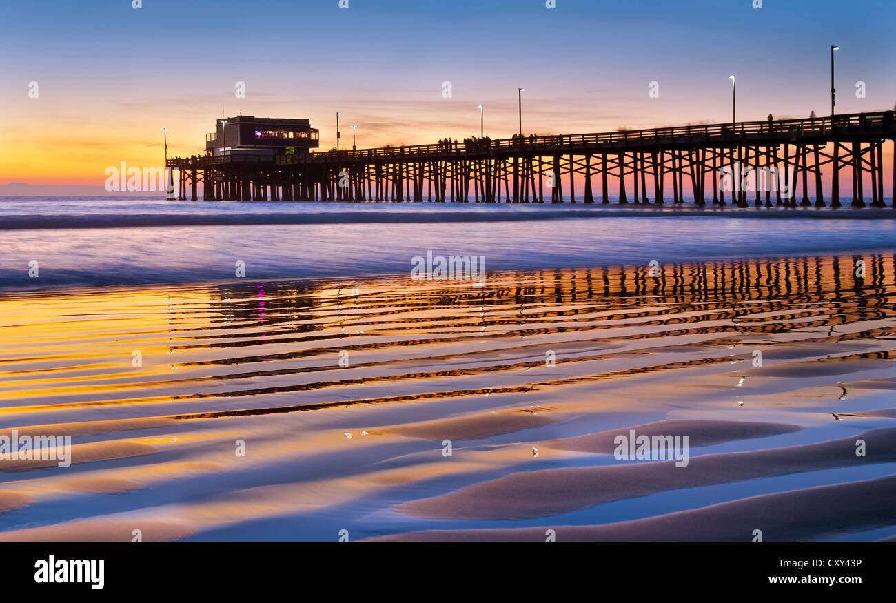 Newport Beach Pier Banque D'Images
