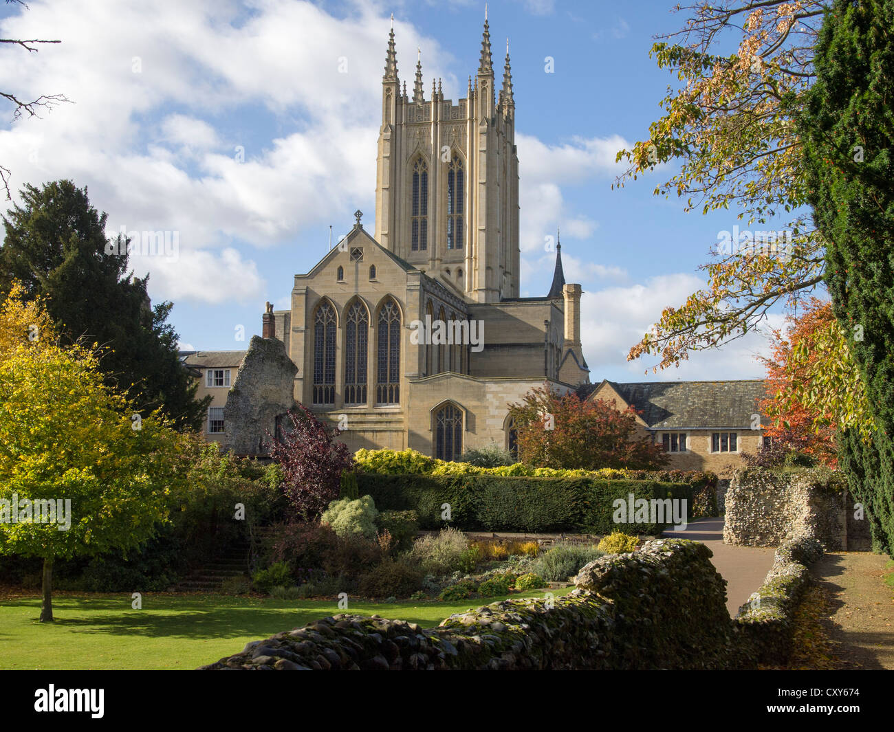 Cathédrale St Edmundsbury à Bury St Edmunds, l'Angleterre. Banque D'Images