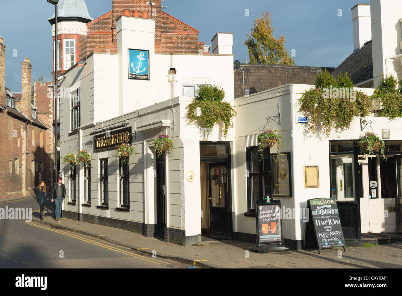 L'Anchor pub, Cambridge, Angleterre. Banque D'Images