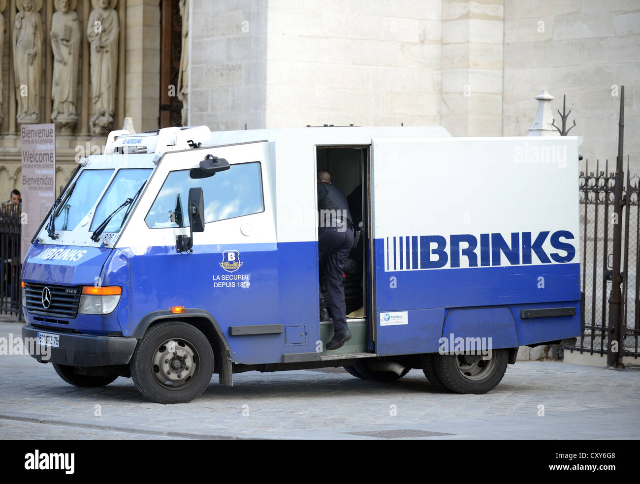 Brinks security van, France Banque D'Images