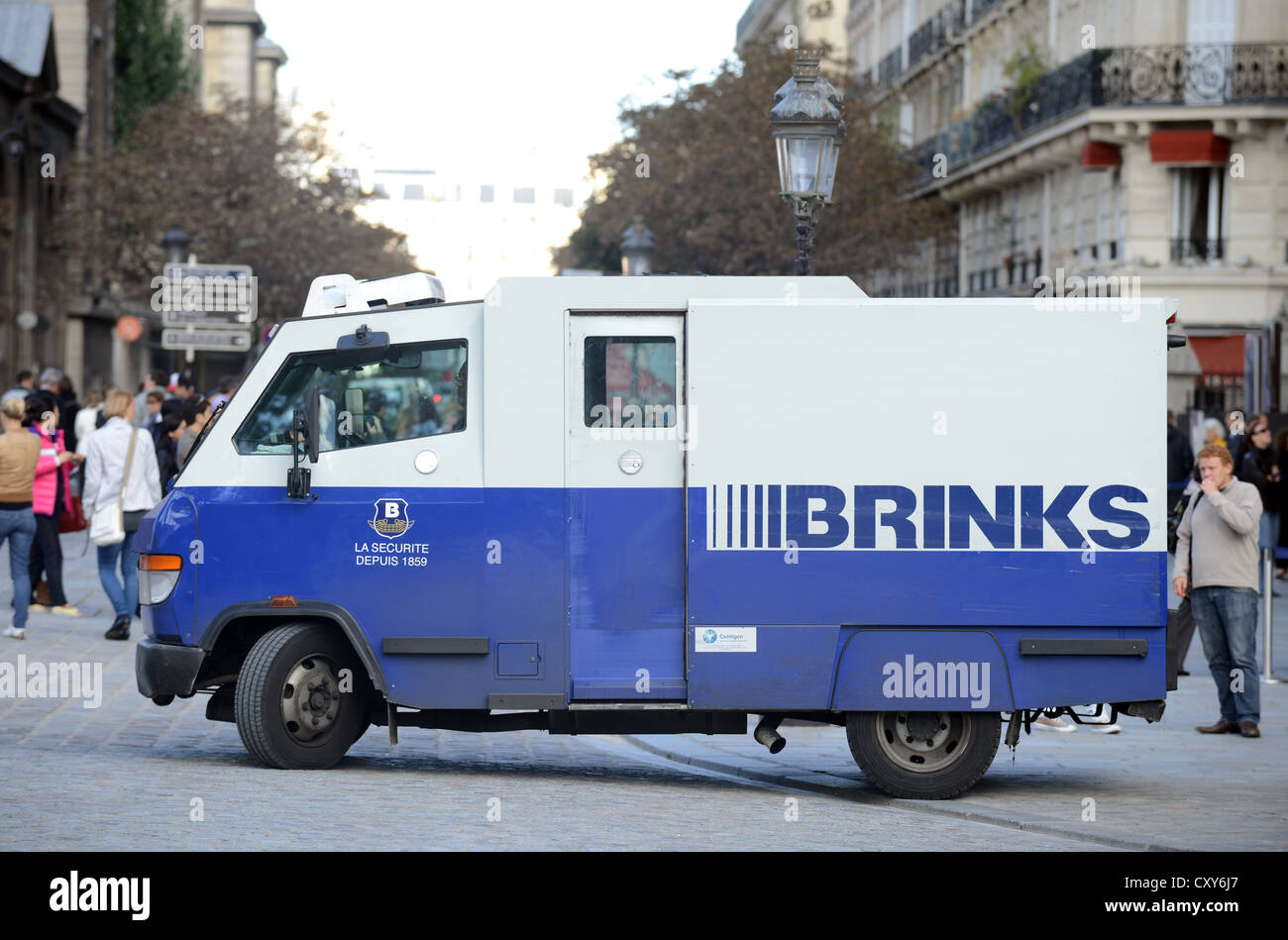 Brinks security van, France Banque D'Images