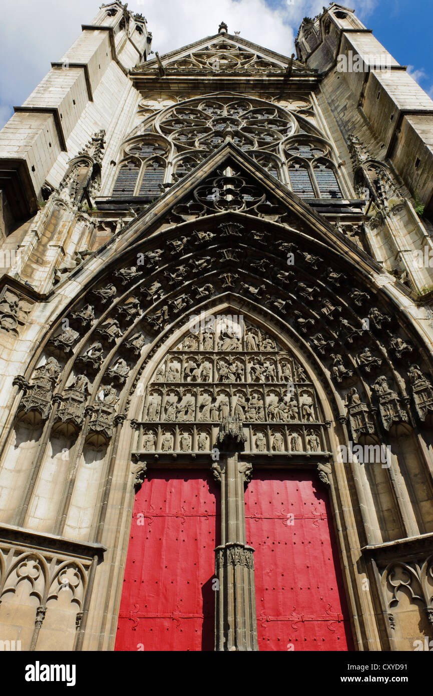 Cathédrale Saint-Etienne, Auxerre Banque D'Images