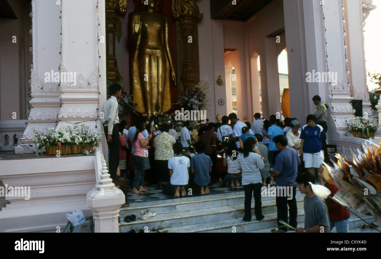 La Thaïlande, Nakhon Pathom, Wat Phra Pathom Chedi. Banque D'Images