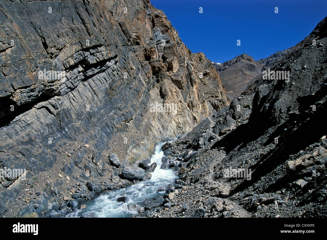Raglungbi Kibber-Karzok Kibber, près de Gorge-Trail, l'Himachal Pradesh, Himalaya indien, l'Inde du Nord, Inde, Asie Banque D'Images