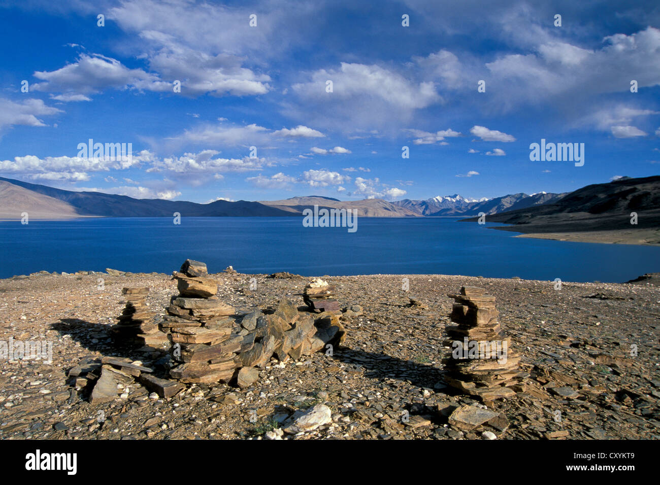 Tso Moriri, Ladkah, Himalaya indien, Changthang, Jammu-et-Cachemire, l'Inde du Nord, Inde, Asie Banque D'Images