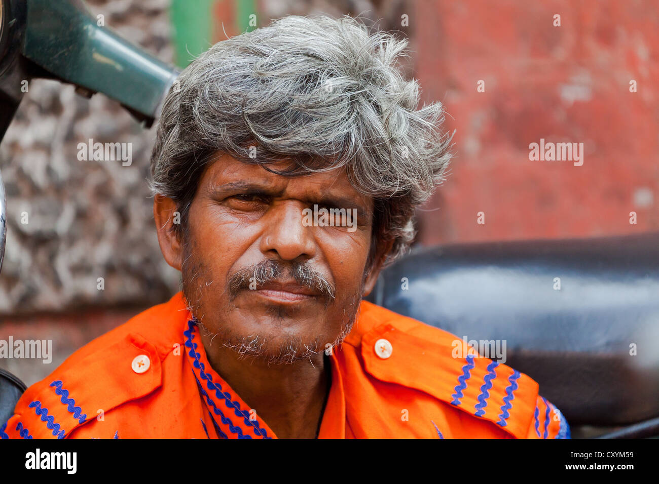 Portrait d'un homme à Kolkata, Inde Banque D'Images