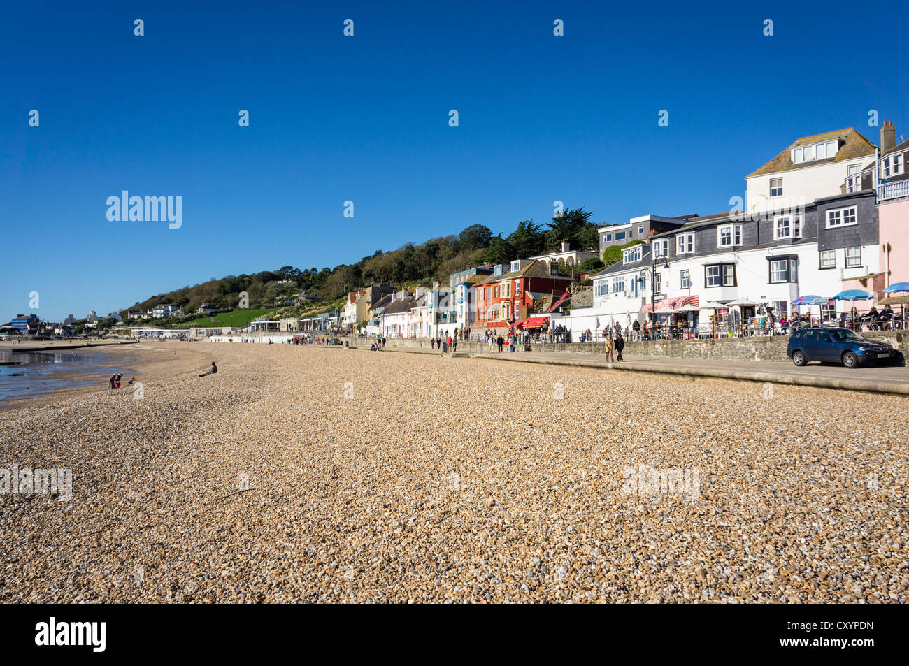 Plage de Lyme Regis, dans le Dorset, UK Banque D'Images