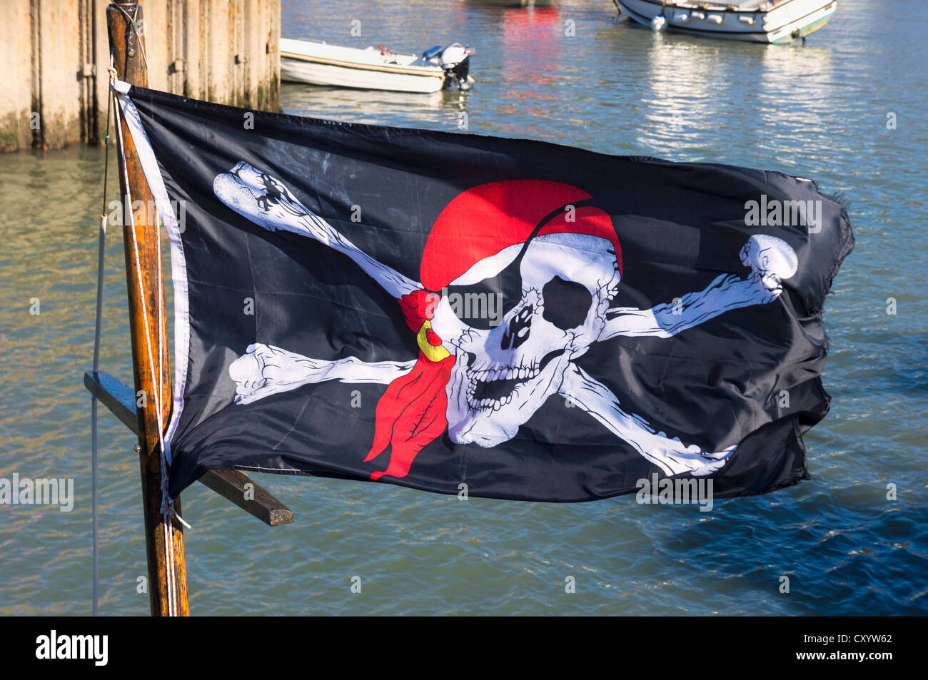 Jolly Roger drapeau, UK Banque D'Images