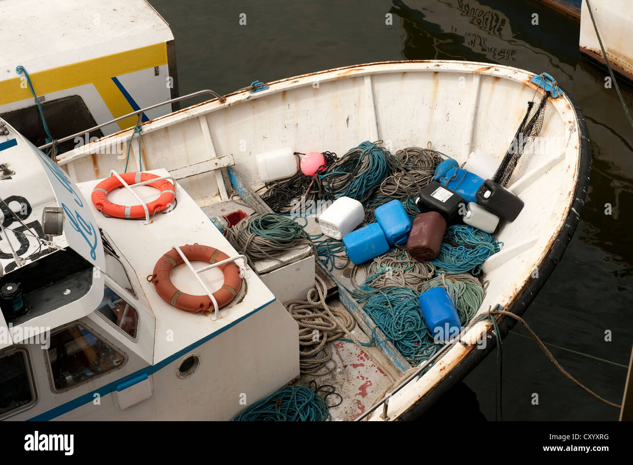 Bateaux de pêche des chalutiers français / Boulogne-sur-Mer France Europe Banque D'Images