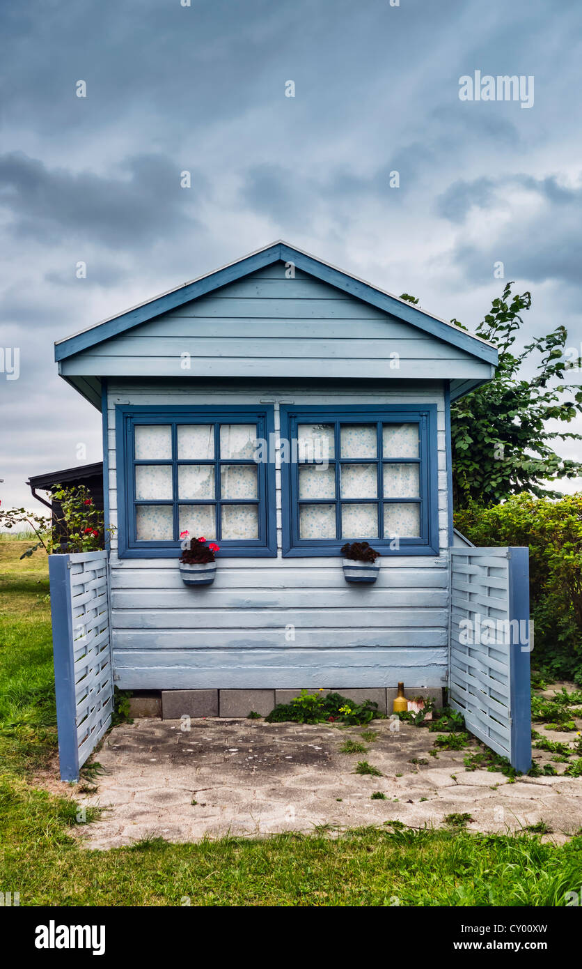 Petite maison près de la mer à Kerteminde, Danemark Banque D'Images