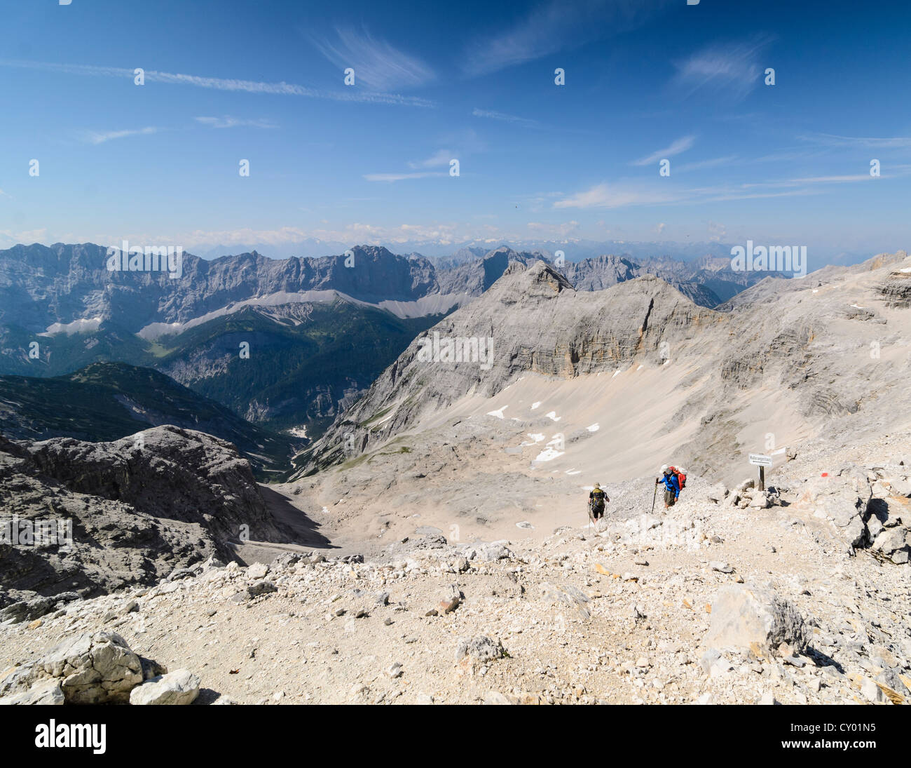 Les randonneurs, le parc naturel du Karwendel, Tyrol, Autriche, Europe Banque D'Images