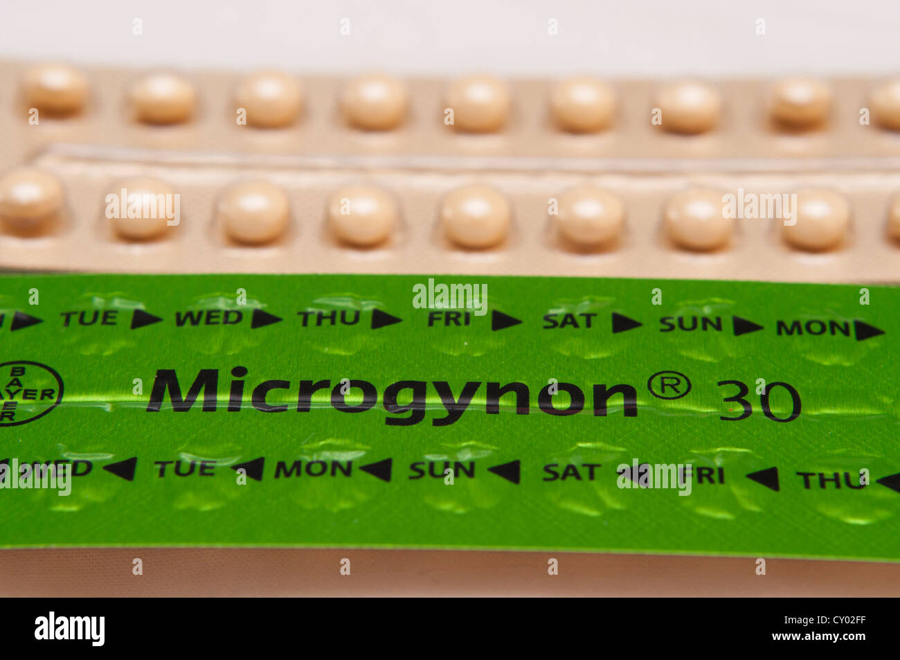 Microgynon pilule contraceptive Banque D'Images