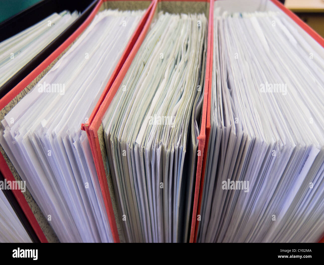 Les fichiers documents reliure Banque D'Images