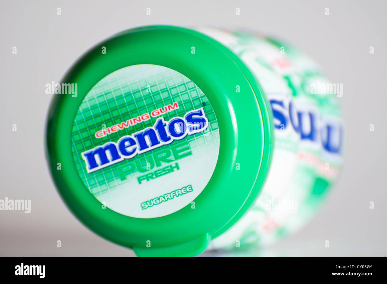 Mentos Chewing-gum sans sucre logo Banque D'Images
