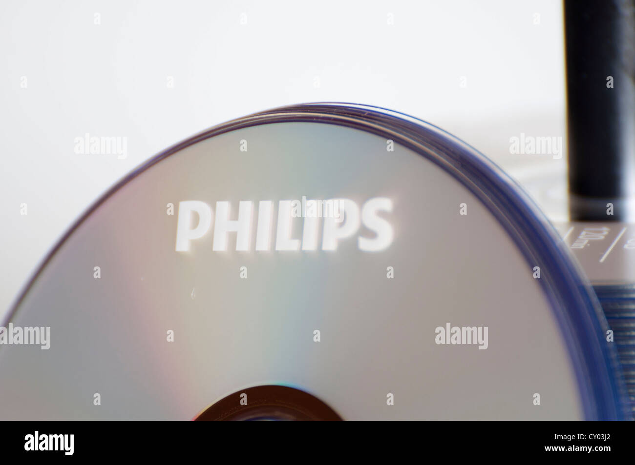 Pile de disques DVD Philips Banque D'Images