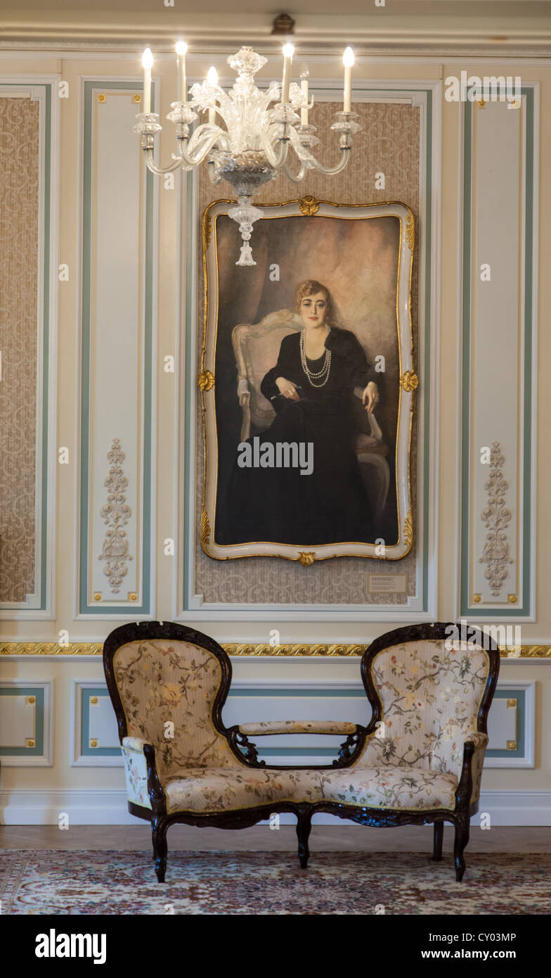 Portrait du propriétaire de Château Nesvizh devint un lieu crucial dans les années 30 Banque D'Images