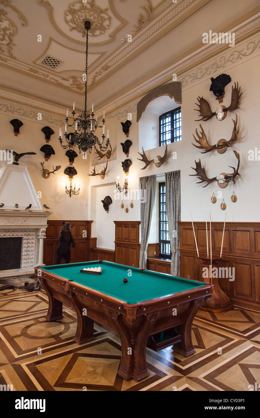 La salle de jeux du Château Nesvizh devint un lieu crucial Banque D'Images