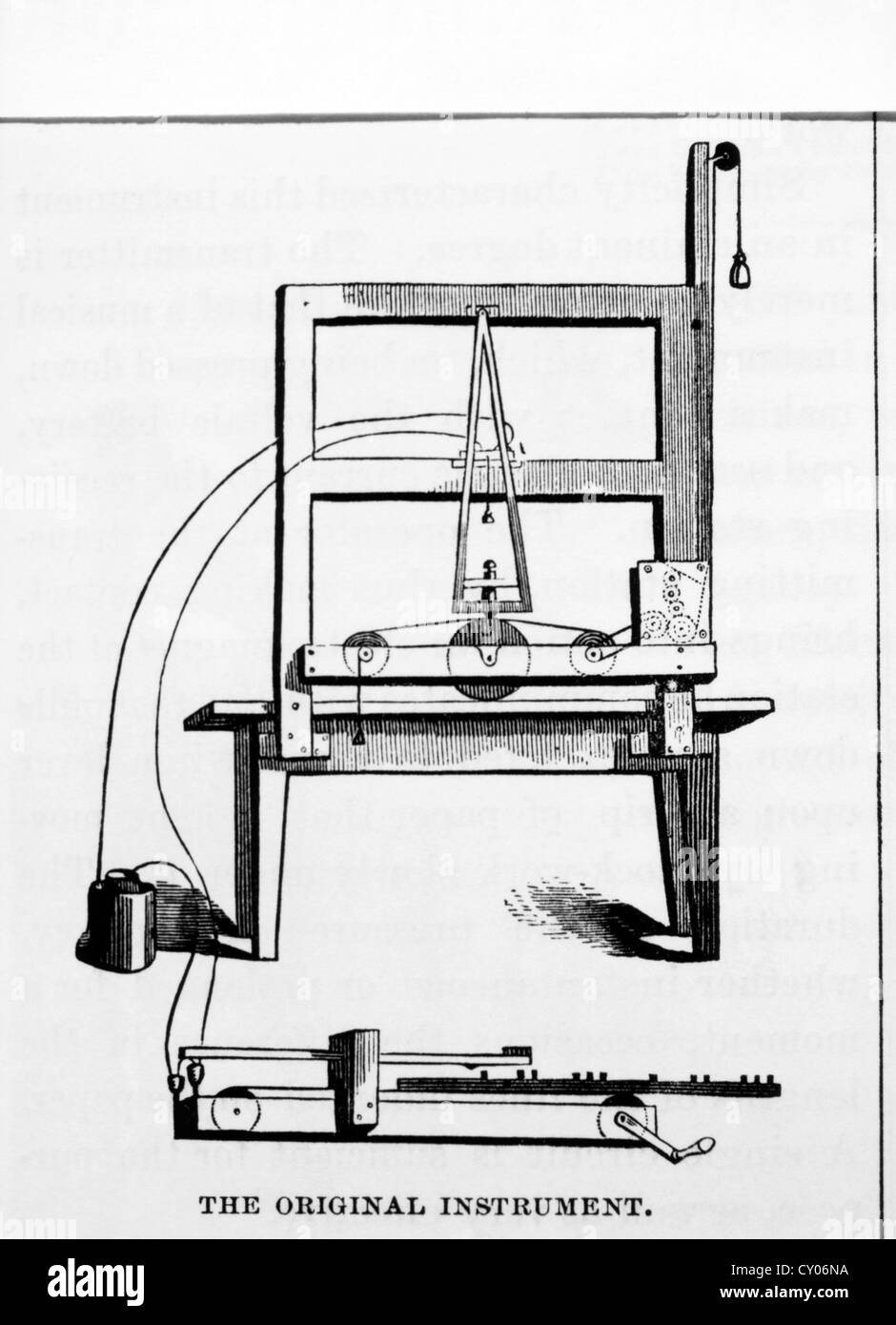 Samuel F.B. Morse Telegraph Original, Imprimer, circa 1835 Banque D'Images