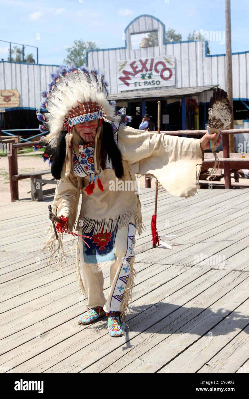 Danse rituelle danse Sioux City dans l'Ouest Banque D'Images