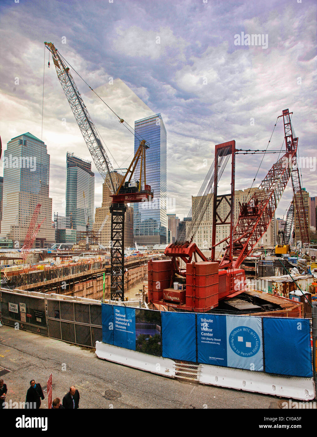 Site de construction du Ground Zero, New York City, New York, United States, Amérique du Nord Banque D'Images