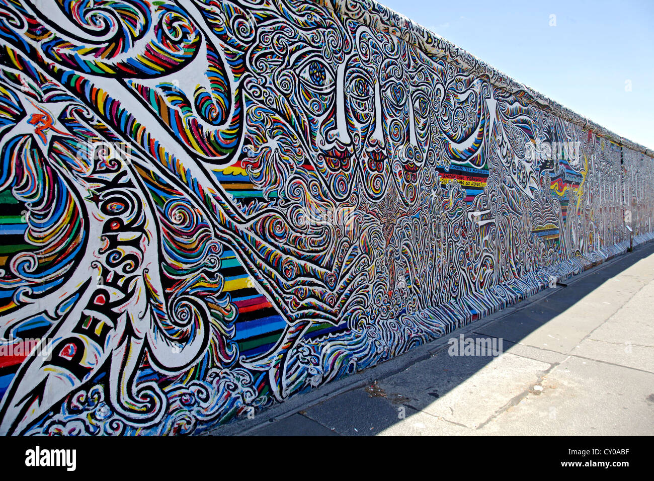 Reste du mur de Berlin, East Side Gallery, Berlin Banque D'Images