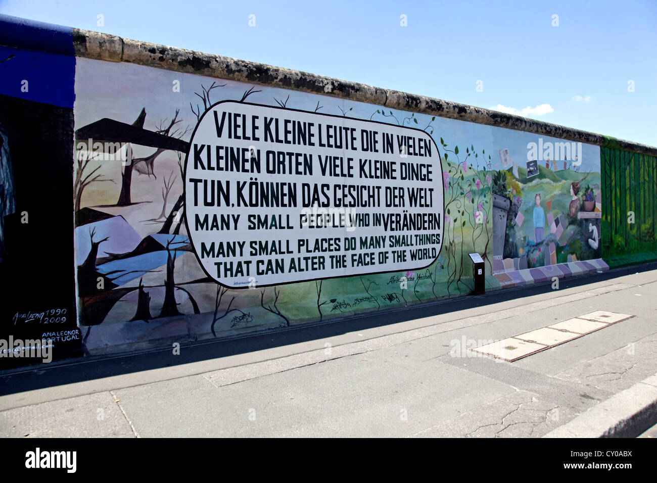 Reste du mur de Berlin, East Side Gallery, Berlin Banque D'Images