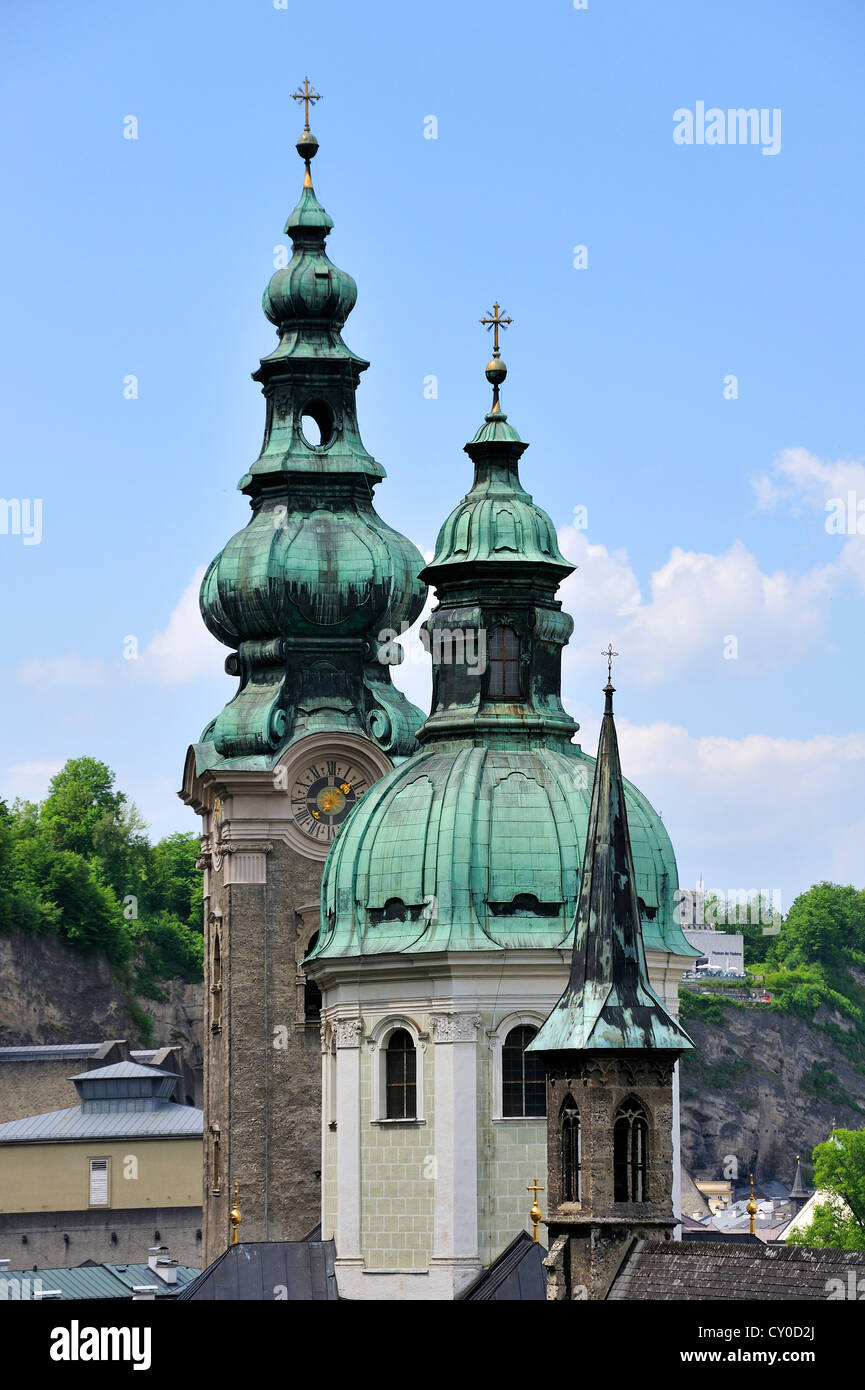 Clochers de Saint Pierre, Saint Pierre Archabbey District 1, Salzburg, Salzbourg, Autriche, Europe province Banque D'Images
