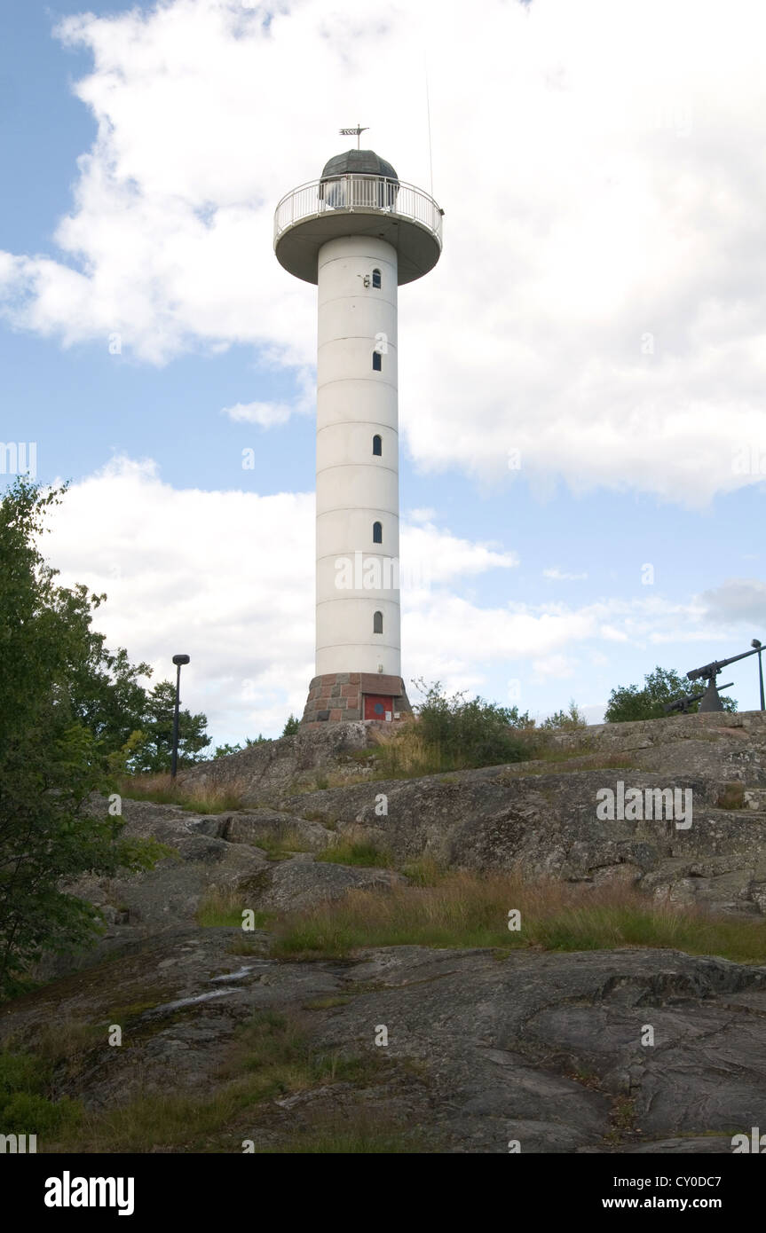 Vastervik Sweden Swedish holiday resort lighthouse tower observation Banque D'Images