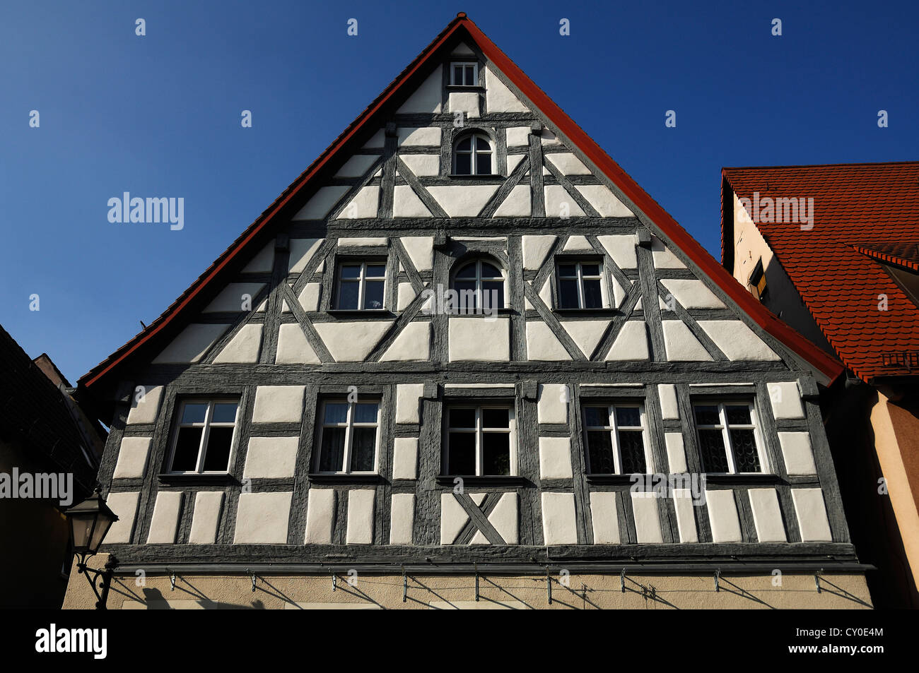 Maison à colombages restaurée, construite autour de 1800, Kiliansgasse street, Altdorf, Middle Franconia, Bavaria Banque D'Images