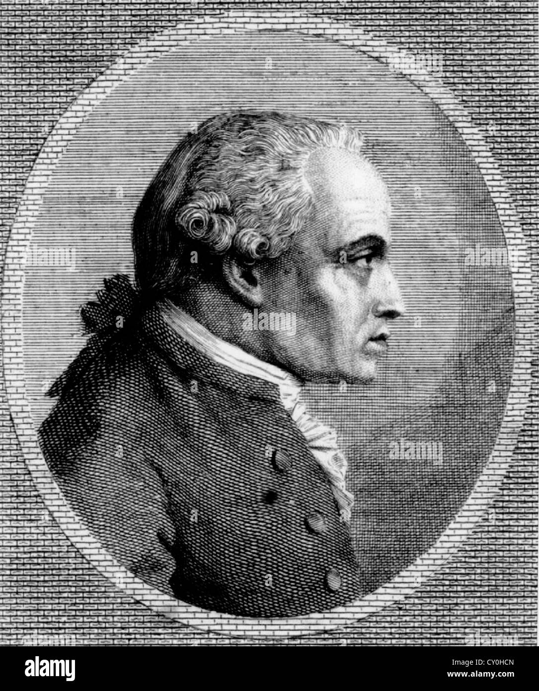 Emmanuel Kant (1724-1804) Philosophe Prussien Banque D'Images