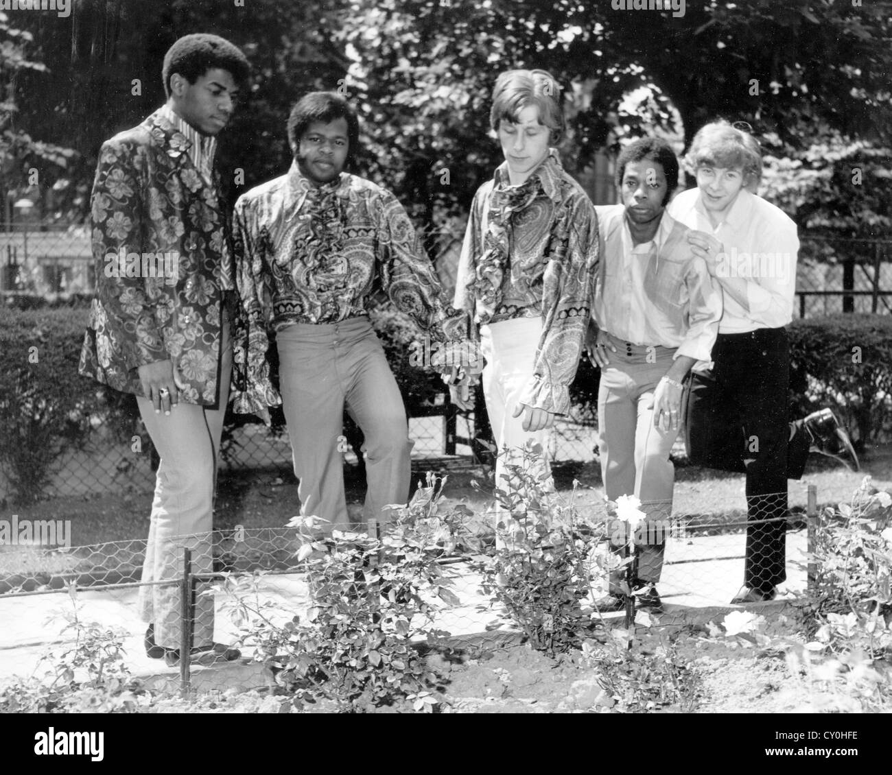 Le groupe pop britannique égale en mai 1968. Voir la description ci-dessous pour les noms. Photo Tony Gale Banque D'Images