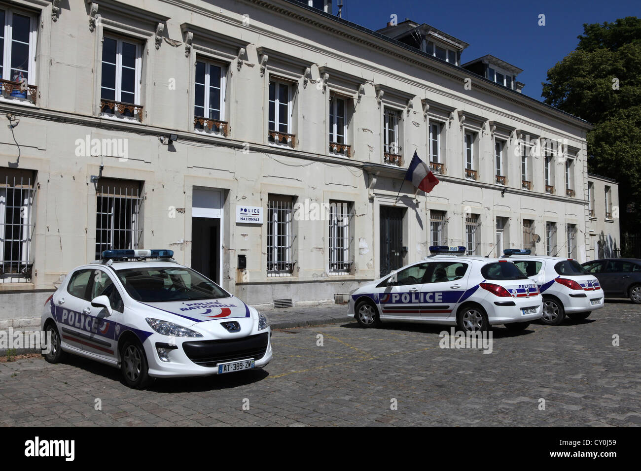 policiers français Banque D'Images