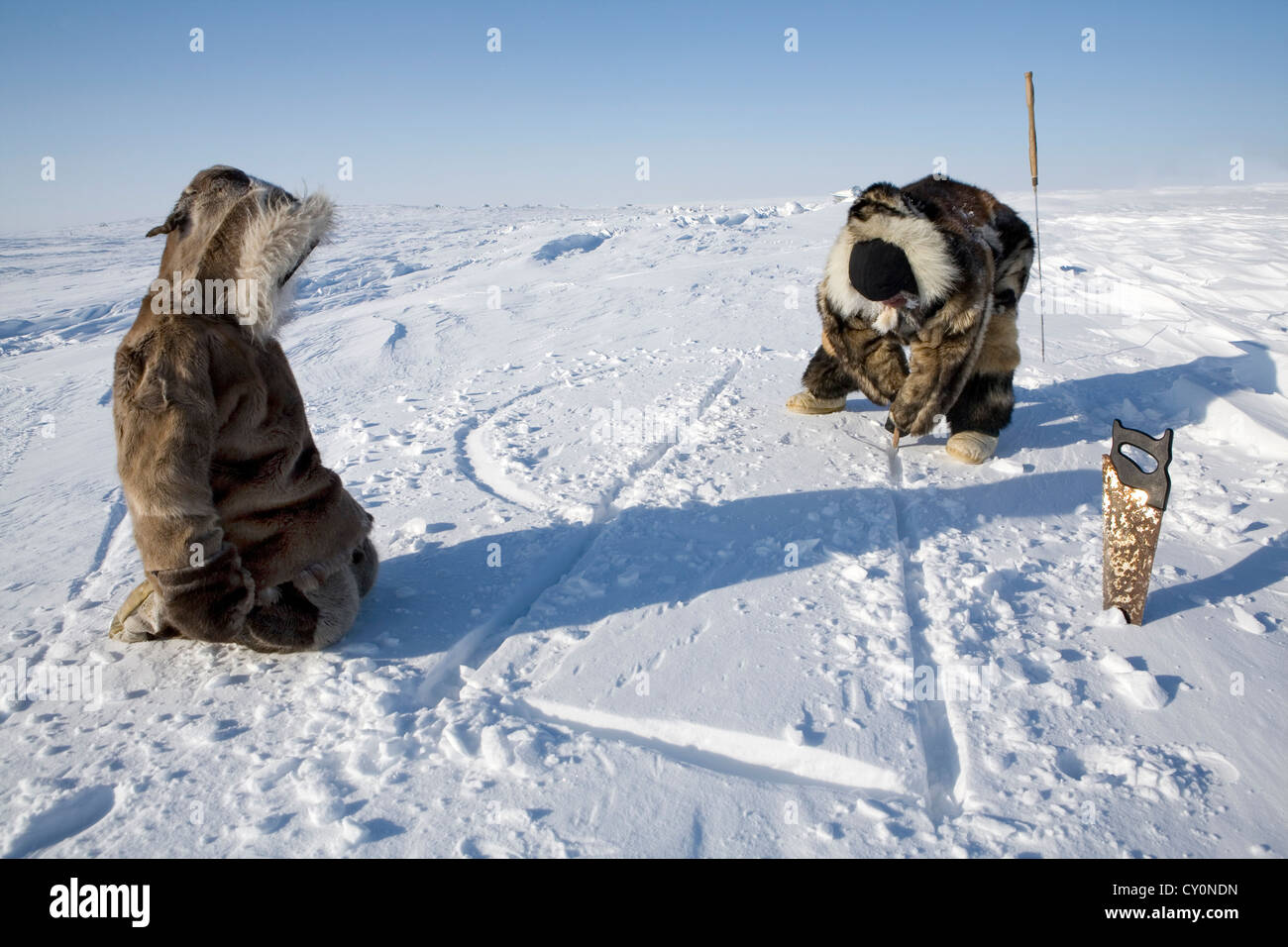 Un bâtiment iglo sur le pôle nord Banque D'Images
