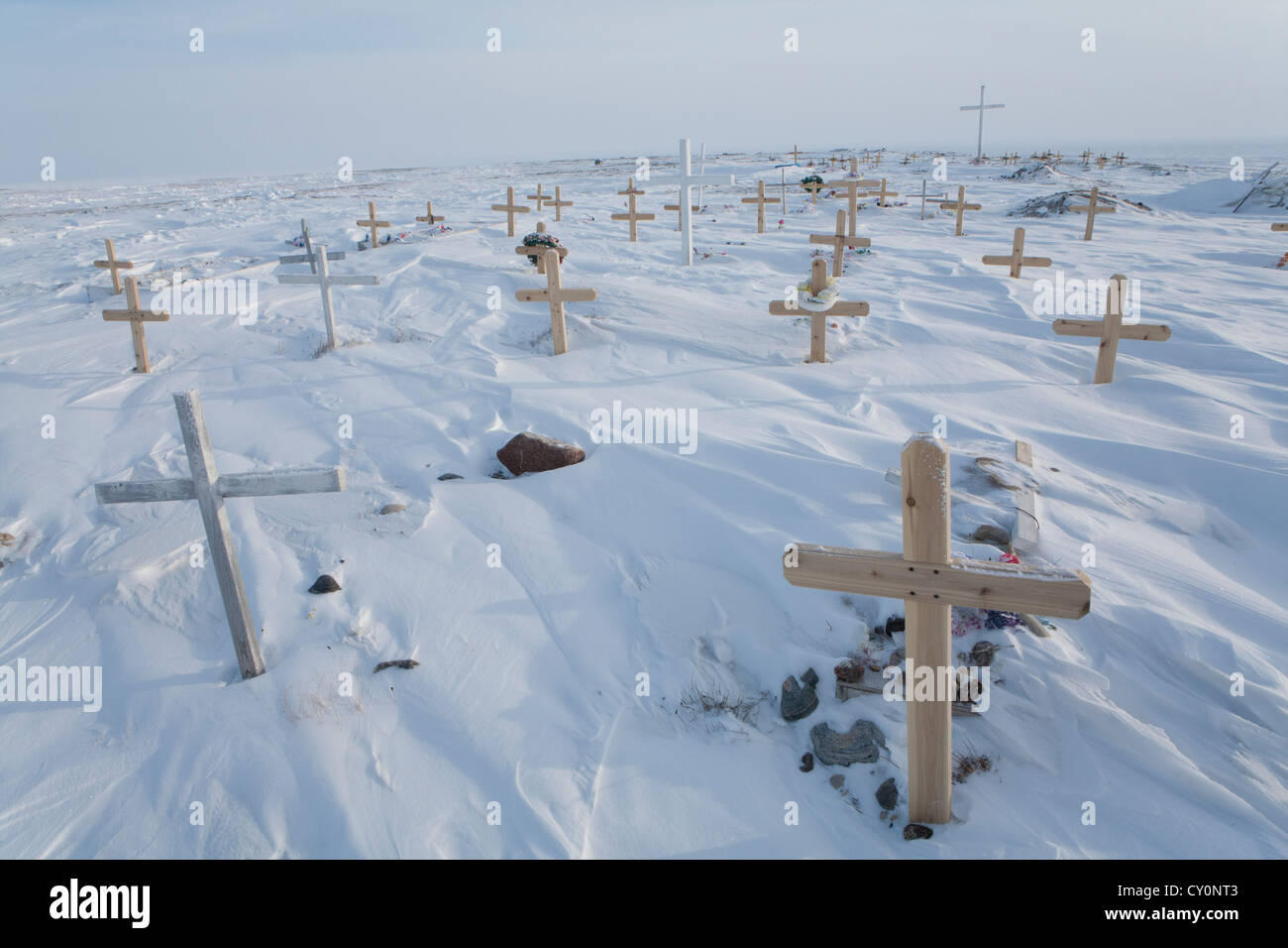 Grave yard au pôle nord Banque D'Images