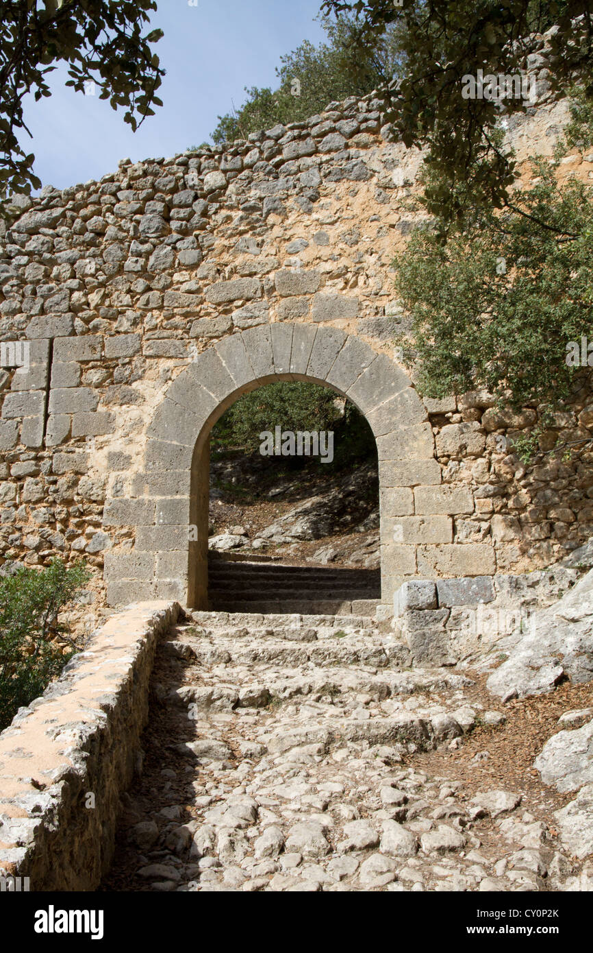 Castillo de Alaró' château, Puig de Alaró" de montagne, colline, Mallorca Majorque Espagne Europe Banque D'Images