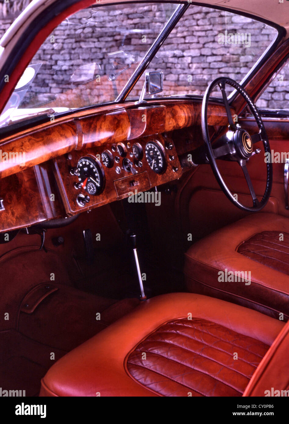 1955 Jaguar Mark VII interior Banque D'Images