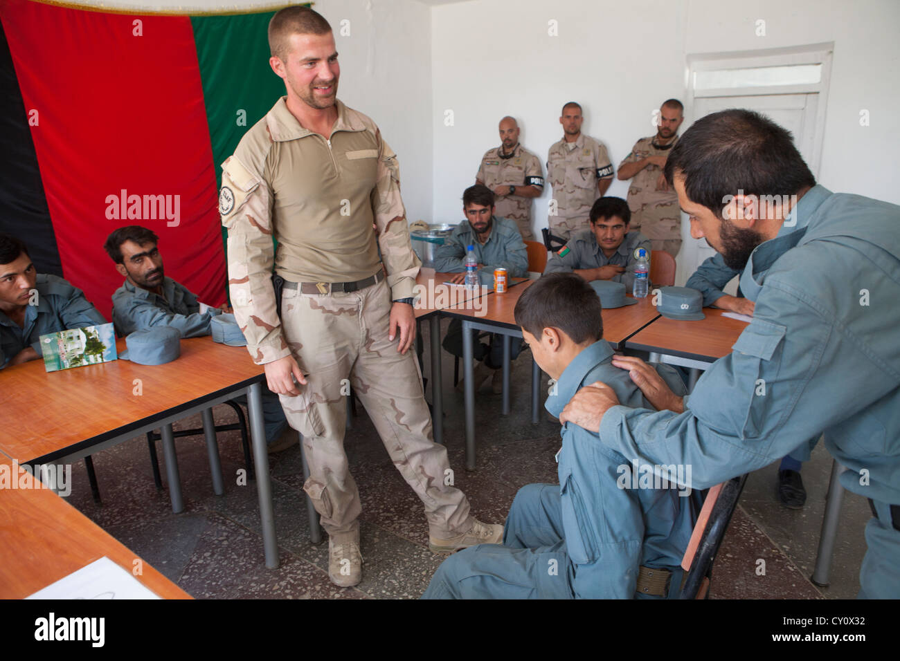 Centre de formation de la Police à Kunduz, l'Afghanisan. Banque D'Images