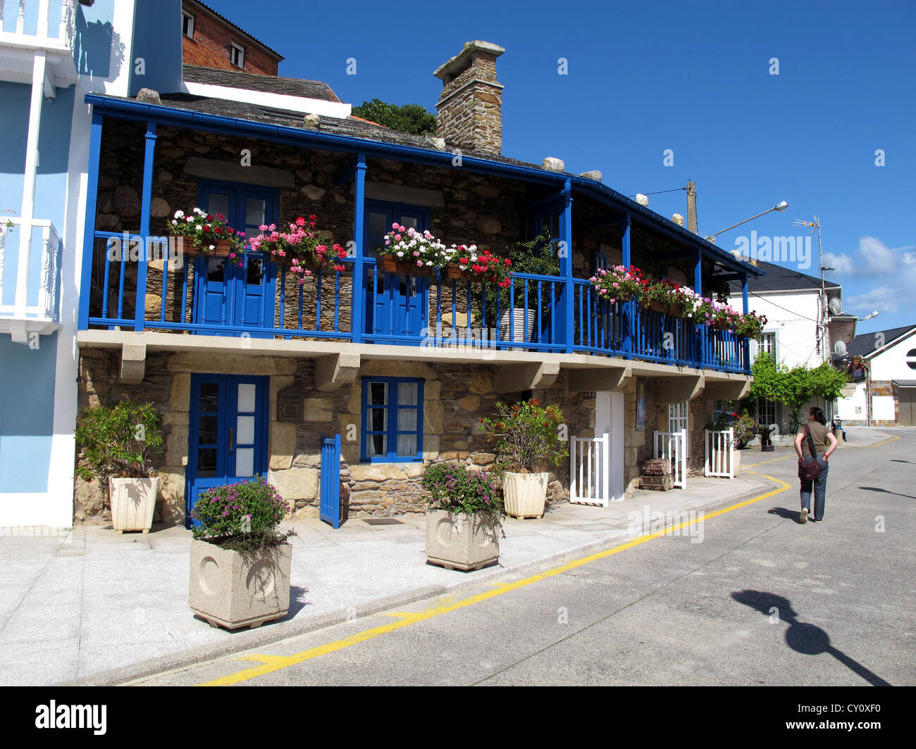 Porto do Barqueiro,port de pêche,A Coruna province,Galice, Espagne Banque D'Images