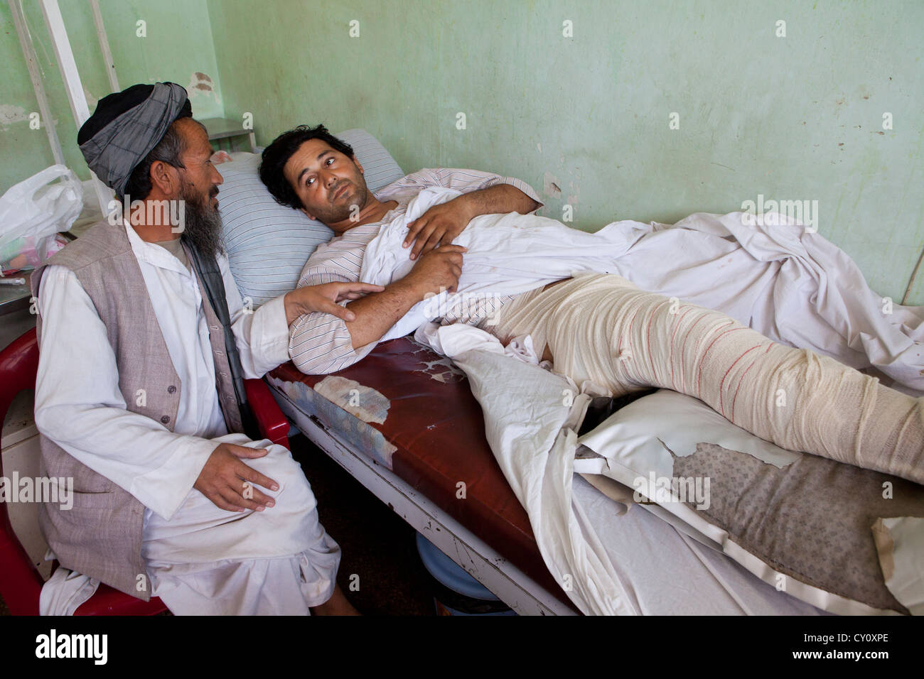 Victimes d'un roadsidebomb dans la province de Kunduz, Afghanistan Banque D'Images
