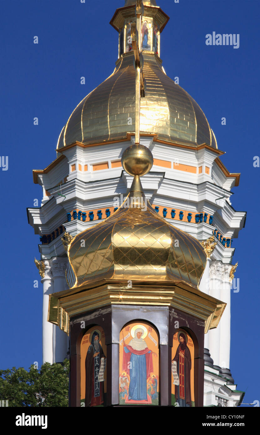 L'Ukraine, Kiev, Kiev, Kyevo-Pecherska Lavra, monastère, la laure, grand clocher, Banque D'Images