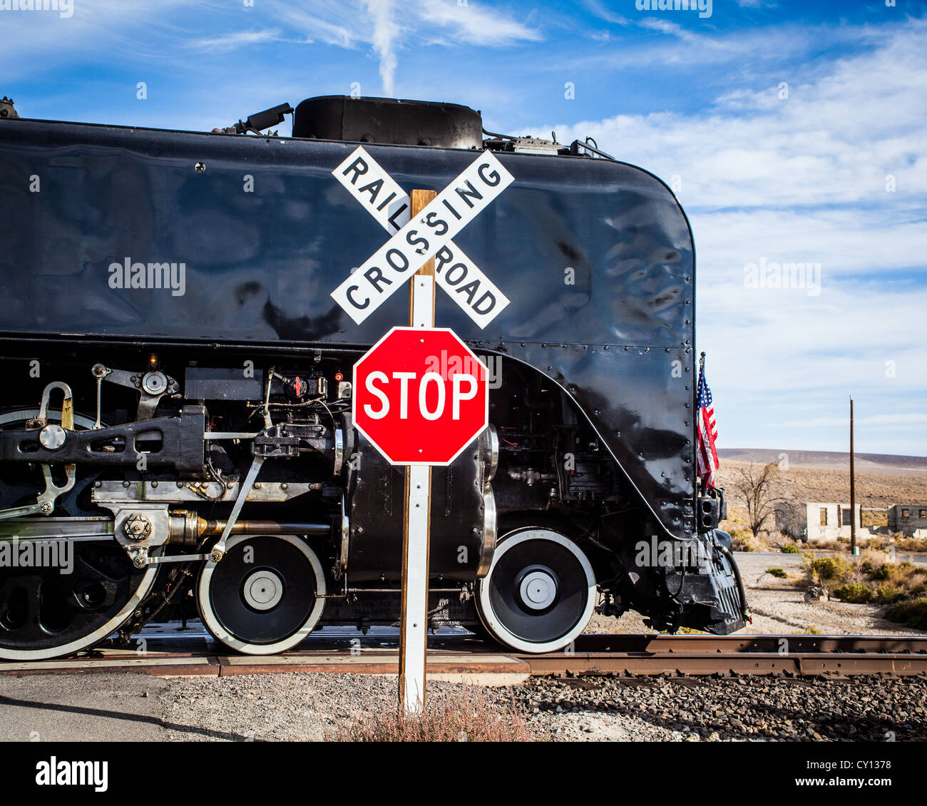 Union Pacific 844 Locomotive à vapeur Hazen Nevada Banque D'Images
