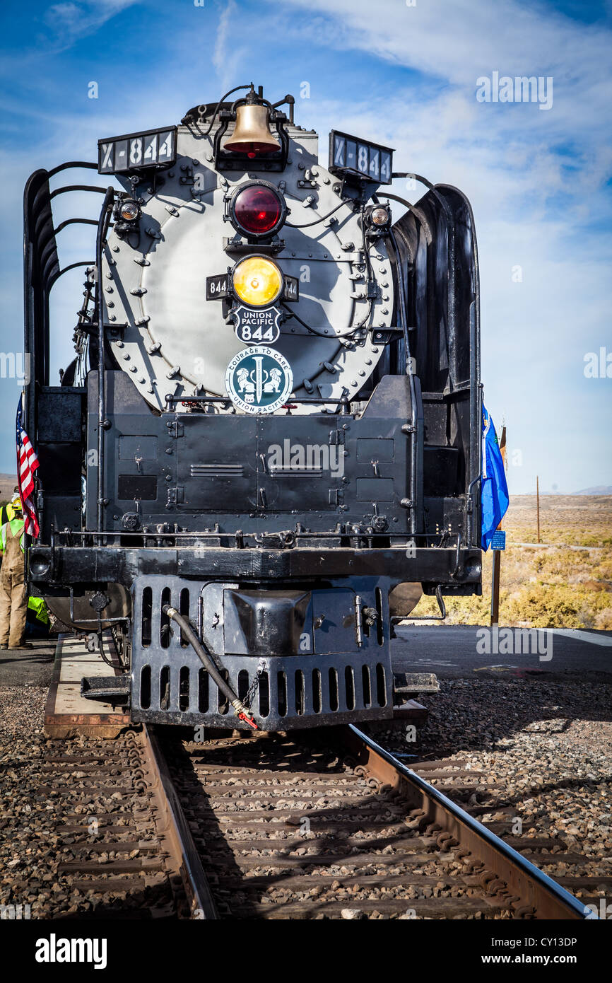 Union Pacific 844 Locomotive à vapeur Hazen Nevada Banque D'Images