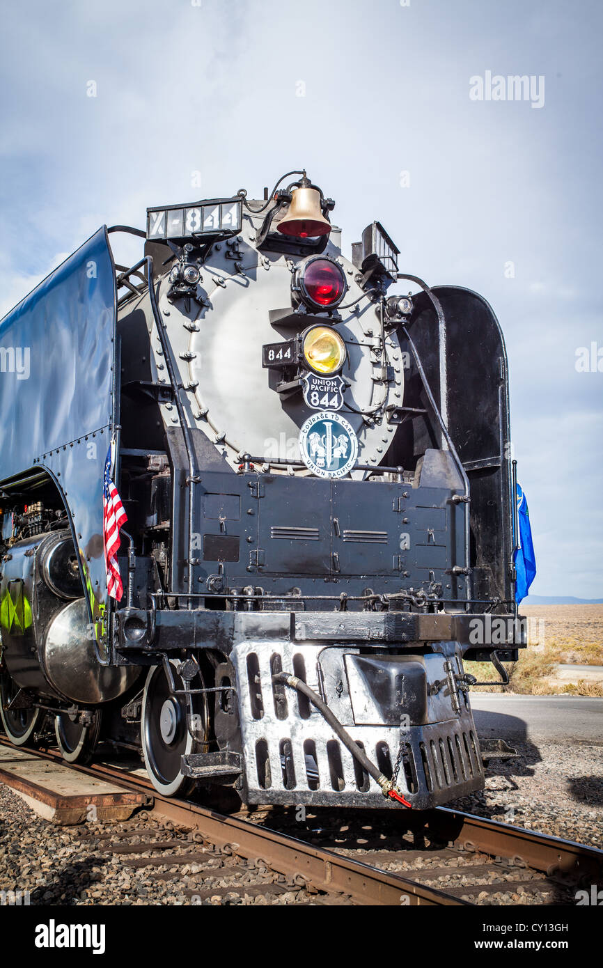 Union Pacific 844 Locomotive à vapeur Hazen Nevada Banque D'Images