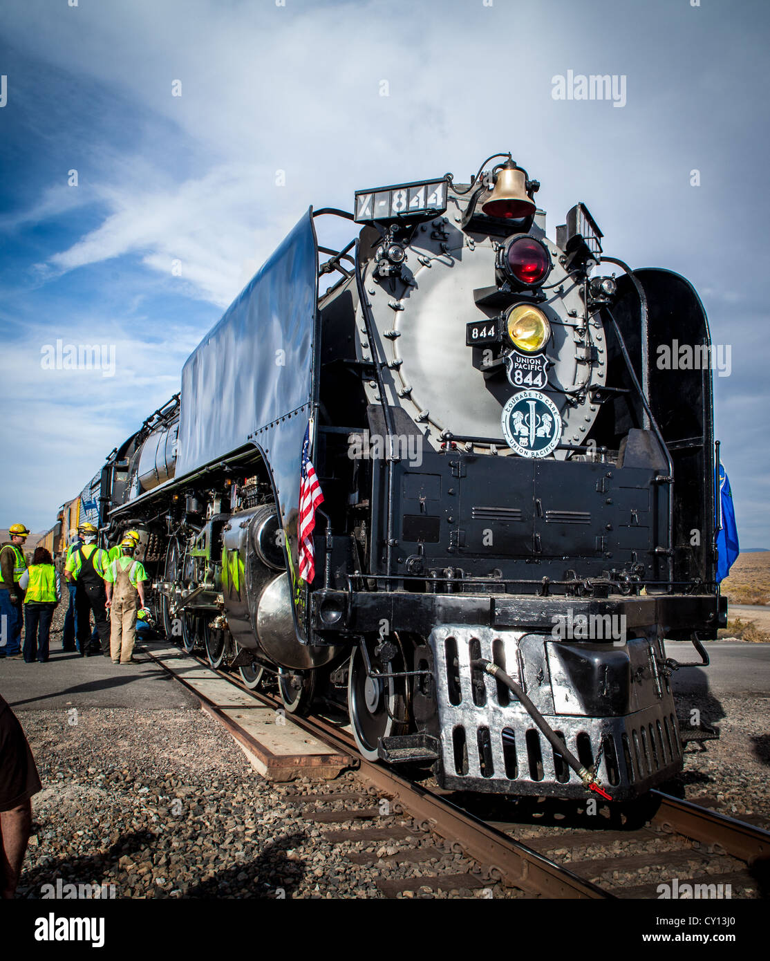 Union Pacific 844 Locomotive à vapeur Hazen Nevada Banque D'Images