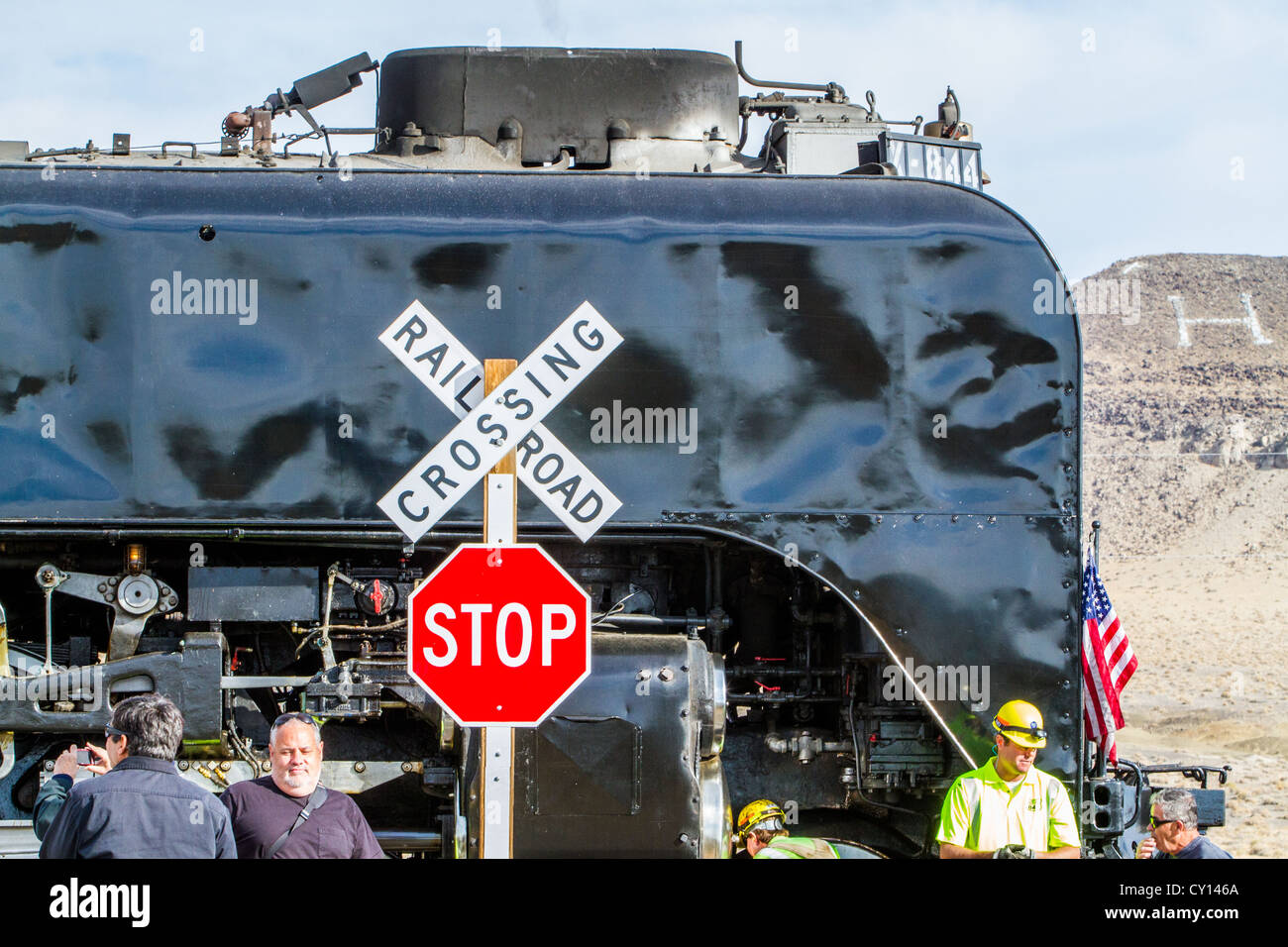 Union Pacific 844 Locomotive à vapeur Hazen Nevada Banque D'Images