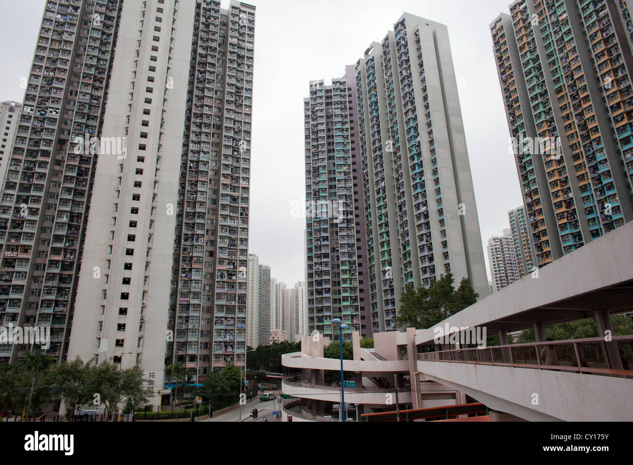 Hirise immeubles de Hong Kong, Chine Banque D'Images