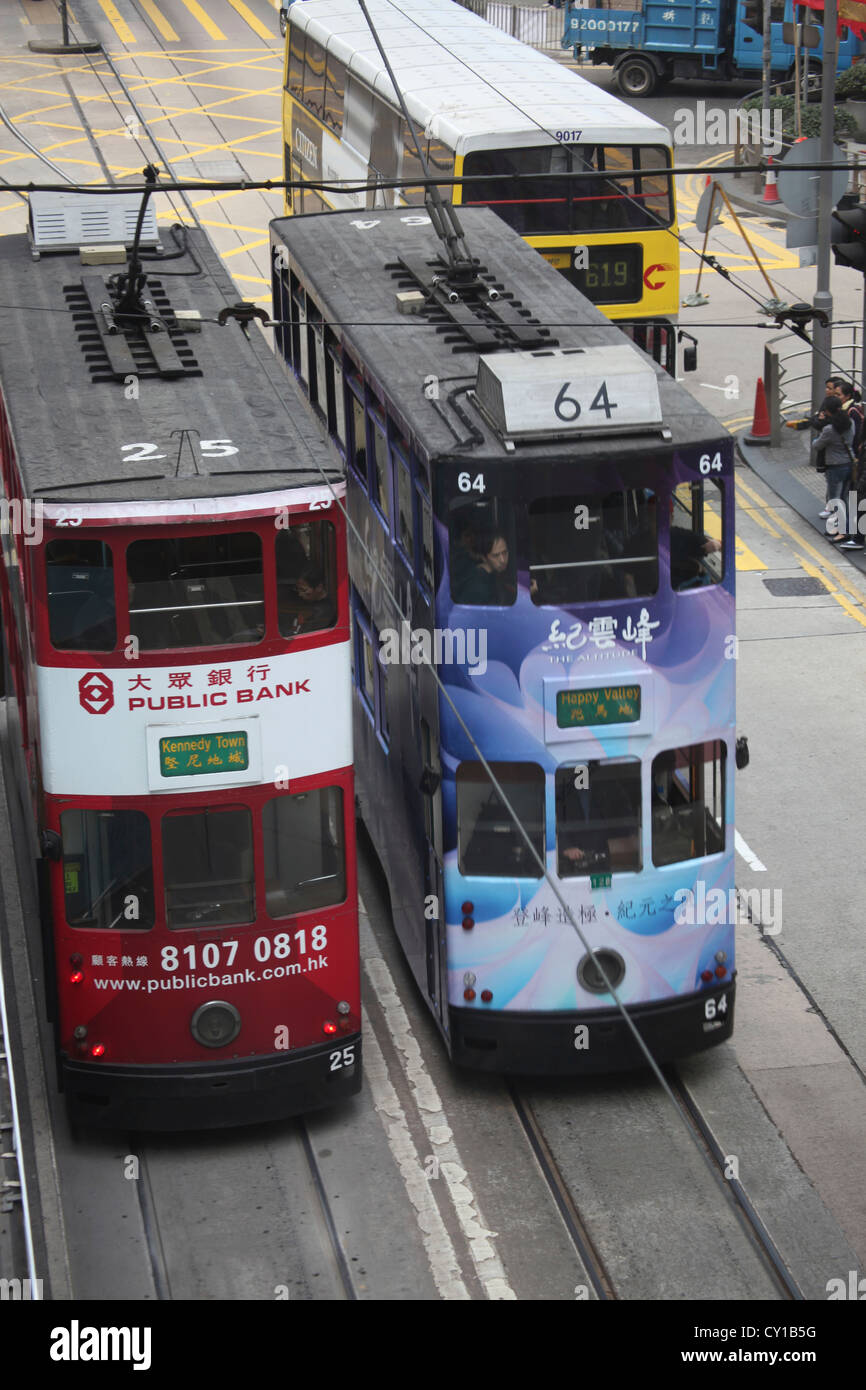 Les transports publics à Hongkong Banque D'Images